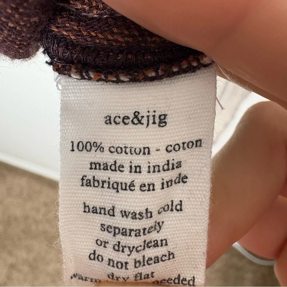 Ace & Jig Baja Hoodie Striped Cotton Gauze Neutral Boho Top Size Small - Picture 4 of 6